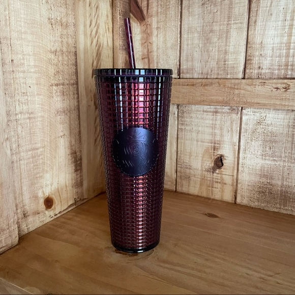 Starbucks Plum Studded Grid Tumbler Venti - Picture 1 of 12
